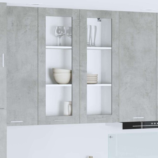  Hengende skap Riga Betonggrå 80 x 31 x 100 cm Konstruert tre