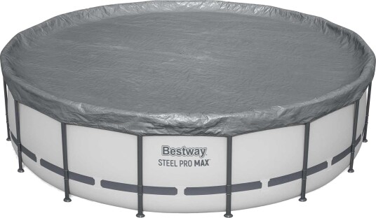 Bestway Bassengdeksel 1 Ø6,71 m Rund Polyester Grå for