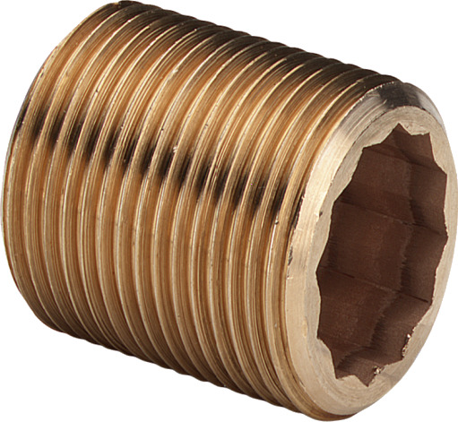 5 stk 3/8" x 80 mm lang nippel i pistolmetall, silikonbronse