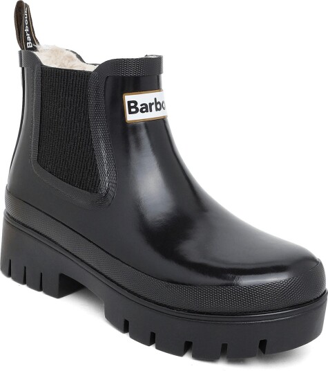 Barbour Barbour Halton Faux Fur Welly BLACK GLOSS 42 Barbour Barbour Halton Faux Fur Welly BLACK GLOSS 42