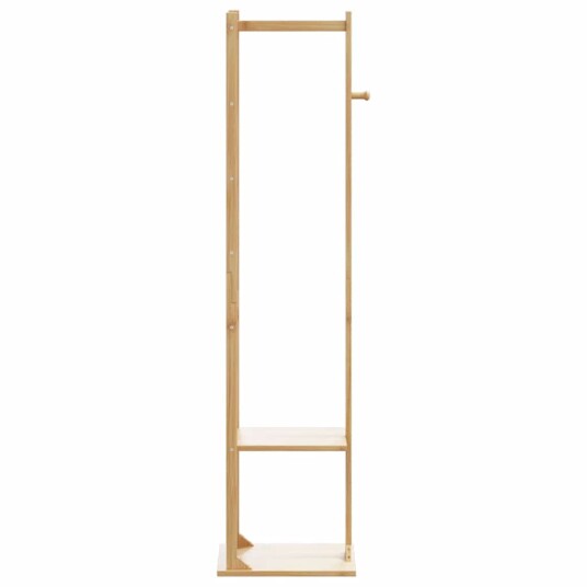 Klesstativ med kroker og hyller 38,5x30x156 cm bambus 8721102643019 Klesstativ med kroker og hyller 38,5x30x156 cm bambus 8721102643019