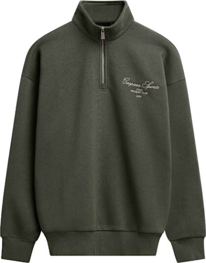 Caspara Racquet Club Half Zip Herre Dark Green M