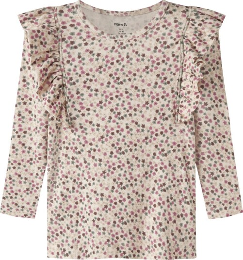 Name It Genser NmfLianna Antique White m. Volanger Name It 1½ år (86) Genser Beige Brun Grønn Lilla