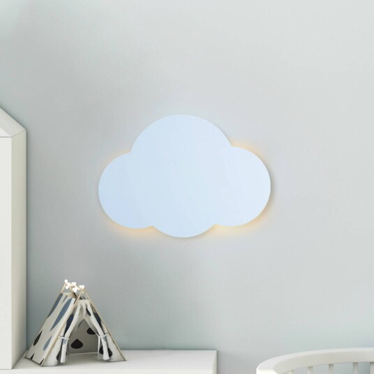 TK Lighting Cloud vegglampe blå stål indirekte lys 38 x 27 cm