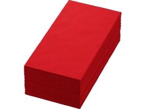 Serviet Duni L40xb40 Cm 3-Lag Rød 5 Pk X 250 Stk