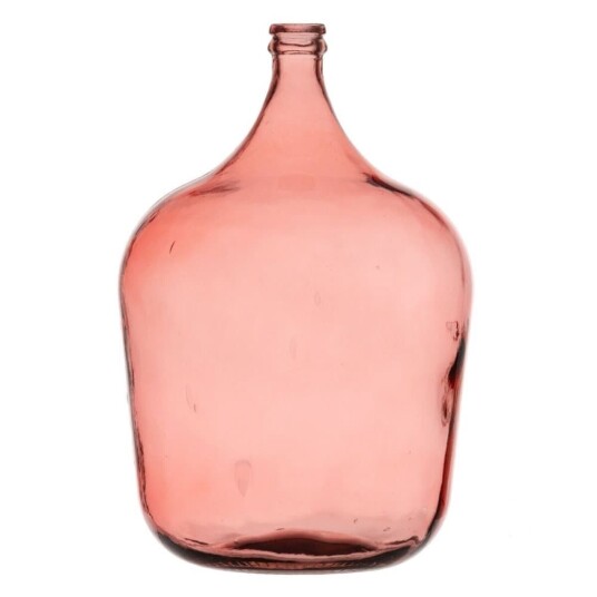 Bigbuy Home Dekorativ Beholder 36,5 X 36,5 X 56 Cm Rosa Resirkulert Glass
