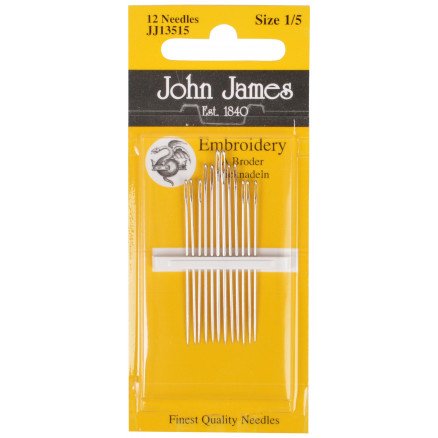 John James broderinåler størrelse 1/5 12 stk. John James broderinåler størrelse 1/5 12 stk.