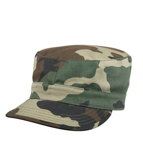 Rothco Fatigue Cap Kids Woodland Grønn, Brun