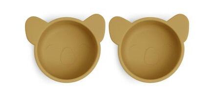 nuuroo Pink Koala snackskåler i 2 deler - Dusty Yellow