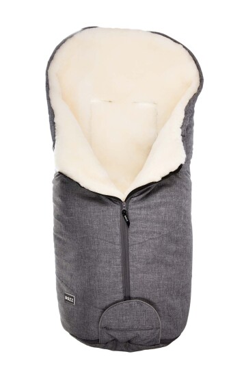 Bozz Lammeskinnspose Klipt Grey Melange/White