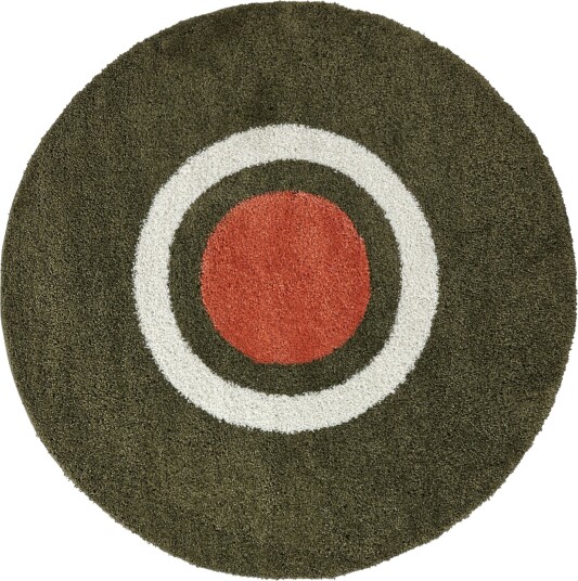 Runde tepper Alsace grønn/hvit/oransje Størrelse: Ø 200 cm Runde tepper Alsace grønn/hvit/oransje Størrelse: Ø 200 cm
