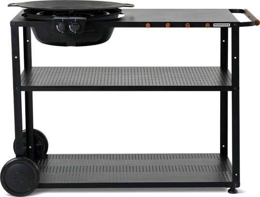 Muurikka 58 Cm Gassgrill med Brenner og Stekehelle i Stål