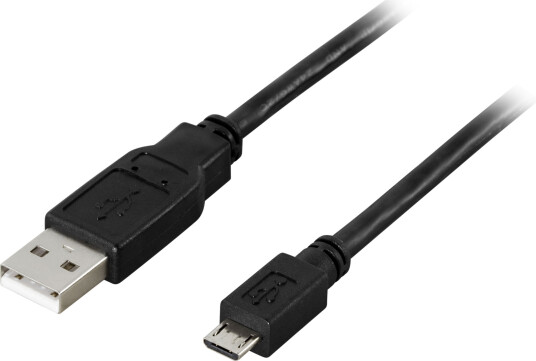 Deltaco USB 2.0 25 cm Micro-USB Kabel Svart