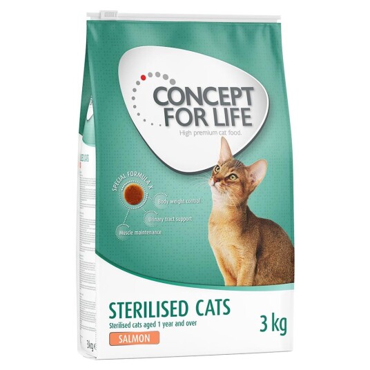 Concept For Life Sterilised Cats Laks 3 kg