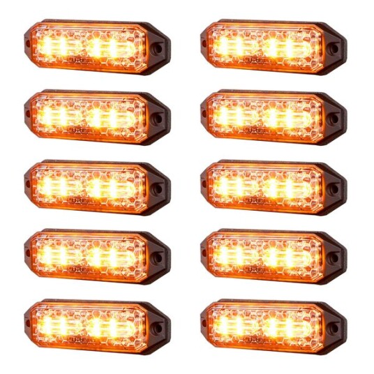Varsellys / Blinkende lys PURELUX Strobe Slim HD   12/24V / 15W / 98 mm 10 stk