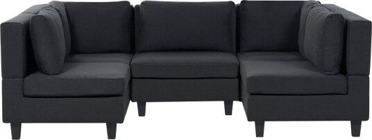 Modulsoffa Beliani Unstad Beige/svart Black Modulsoffa Beliani Unstad Beige/svart Black