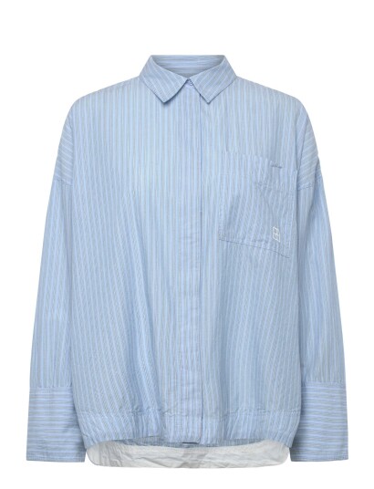 ROUGE EDIT Rouingrid L/S Oversized Shirt   Blue   42