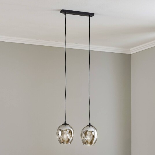 EMIBIG LIGHTING Starla pendellampe 2 lyskilder glass grafitt EMIBIG LIGHTING Starla pendellampe 2 lyskilder glass grafitt