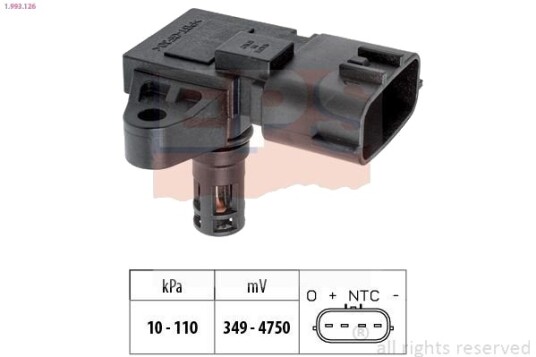 Lufttrykksensor, høydetilpasning EPS 1.993.126