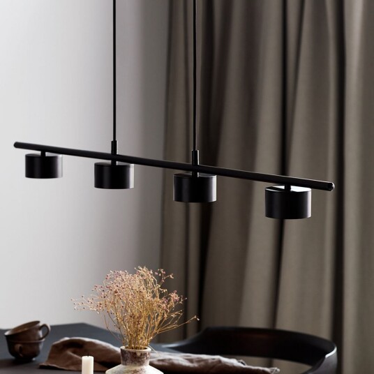 Clyde LED hengelampe 4 lyskilder svart lengde 115 cm – Nordlux Kjøkken Moderne Metall Med flere lyskilder