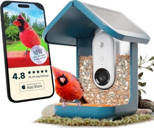 Birdbuddy Smart Bird Feeder 2.0 Blue With Solar Panel Birdbuddy Smart Bird Feeder 2.0 Blue With Solar Panel