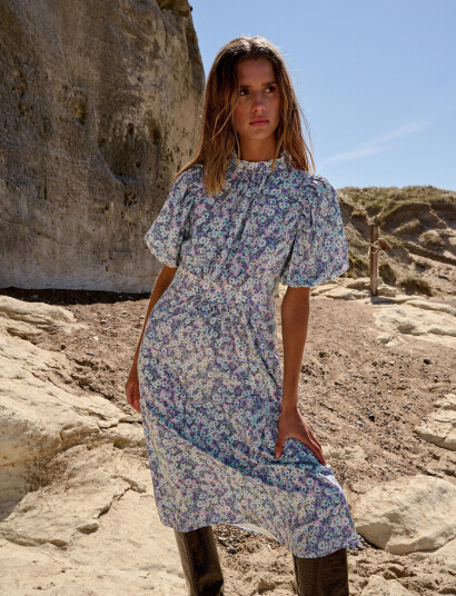 Noella Ruth Long Dress - Green - S