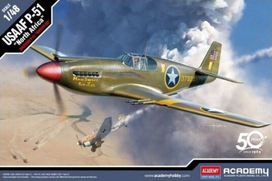 Academy USAAF P-51 North Africa Modellfly Byggesett 1:48