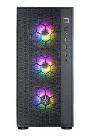 SilverStone FARA R1 V2 Midi Tower Kabinett med Herdet Glass - Svart SilverStone FARA R1 V2 Midi Tower Kabinett med Herdet Glass - Svart
