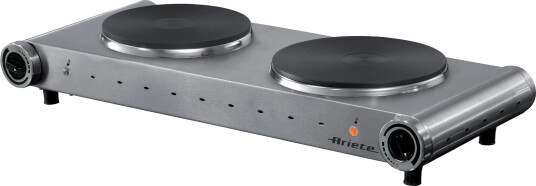 Ariete Dobbel Kokeplate 2500W Frittstående Platetopp Svart/Sølv