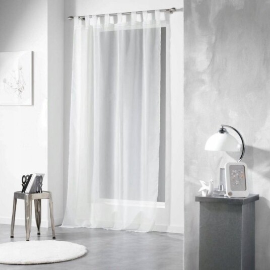 Douceur D`Interieur Gardin Til Stue Med Stropper Voline Glatt 135 X 240 Cm