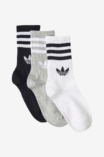 Adidas Originalsokker 3S Crew S 3 pakning Hvit Adidas Originalsokker 3S Crew S 3 pakning Hvit