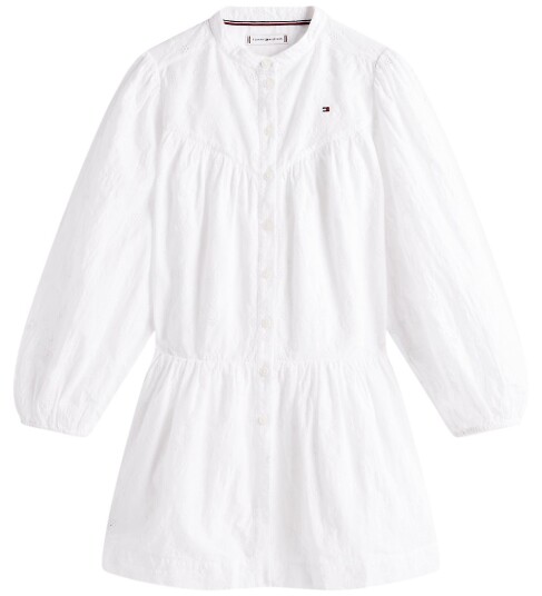 Tommy Hilfiger Broderie Anglaise Dress Ls White 140 Tommy Hilfiger Broderie Anglaise Dress Ls White 140