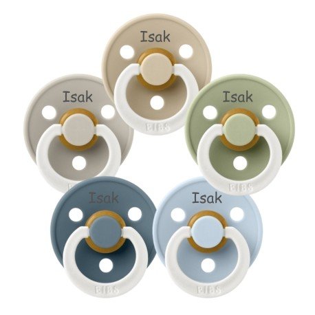 Bibs Colour Night Str. 3 18+ Mdr. Rund Lateks Smokker Med Navn  5 pak