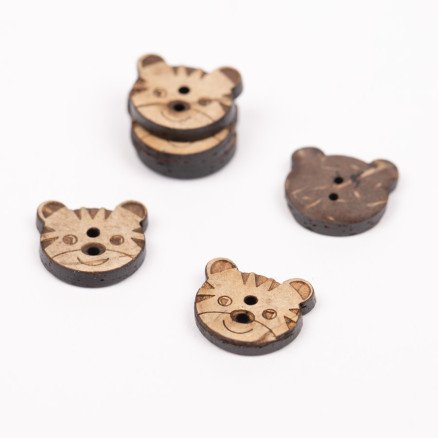 Drops Knapp Tiger kokosnøtt 15mm 801 50 stk
