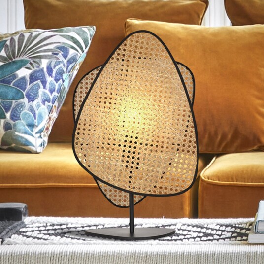 MARKET SET bordlampe Screen natur rotting 51 cm høy Stue 33 51 Trefarget