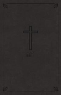 Nkjv, Value Thinline Bible, Large Print, Charcoal Leathersoft, Red Letter, Comfort Print Av Thomas Nelson