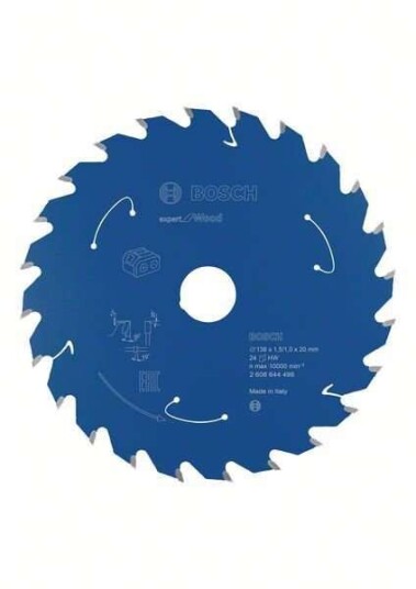 Bosch Expert For Wood 136 mm Sirkelsagblad 24 Tenner For Batteridrevne Sager