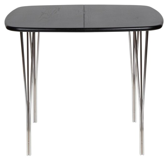 Haslev Møbelsnedkeri Symphony Spisebord 86 - Sortlakkert Eik/Krom, 90x90