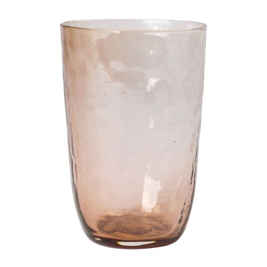 Broste Copenhagen Hammered vannglass 50 cl Brun