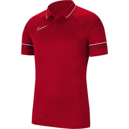 Nike Dri-FIT Academy 21 Polo Short Sleeve, poloskjorte herre XL UNIVERSITY RED/WHITE