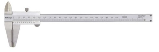 Mitutoyo Nonieskjutmått 530-321 0-200mm, 0,05mm Hårdmetallbel. Utv. Skänklar, Flat Sticka Mitutoyo Nonieskjutmått 530-321 0-200mm, 0,05mm Hårdmetallbel. Utv. Skänklar, Flat Sticka