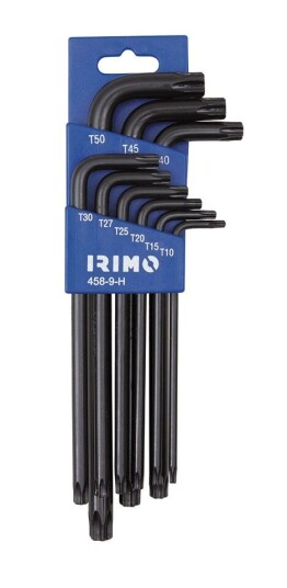 Irimo torx nøglesæt lang sort TX 10-50 9 dele