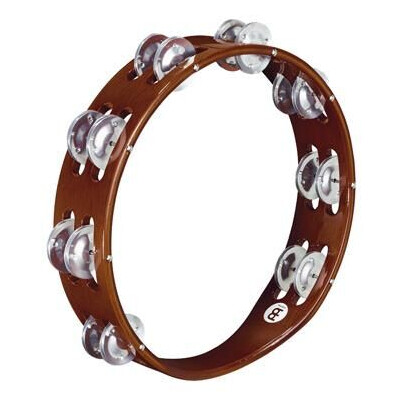 Meinl Ta-2-A-Ab Wood Tamburin, Alu.Jingles, Dobbel (M)