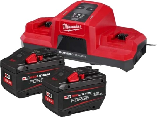 Milwaukee Batteripakke M18 FORGE med 2 Batterier og Kompressor