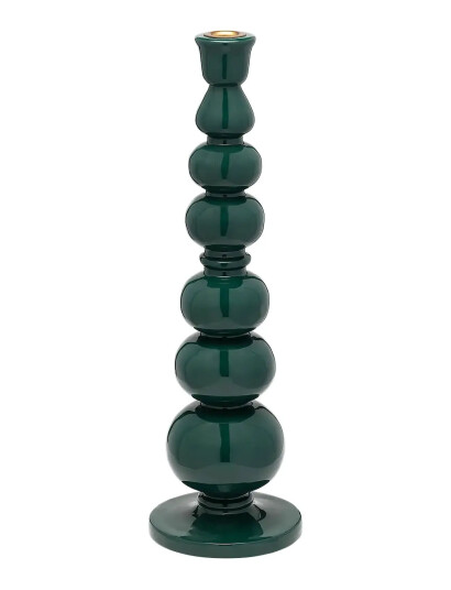 Anna + Nina Pine Balloon Candle Holder - Green - H13CM
