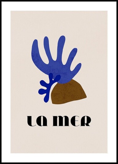 La Mer Abstract Ocean Poster No. 01 Plakat Plakat / 21x30cm