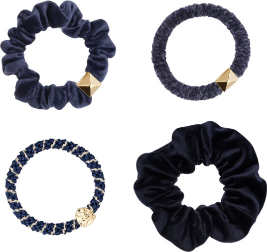 DARK Hair Ties Combo Navy Blues