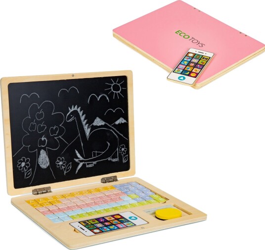 Magnetisk utdanningstavle laptop bokstaver tall ECOTOYS Magnetisk utdanningstavle laptop bokstaver tall ECOTOYS