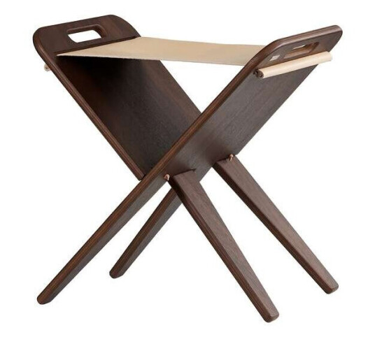 Piet Hein Boligtilbehør - Klaburet Stool Walnut/Nature Piet Hein Piet Hein Boligtilbehør - Klaburet Stool Walnut/Nature Piet Hein