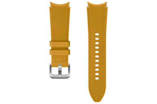 Samsung Galaxy Watch4   Watch5 Hybrid Leather Band (20mm, S/M), Mustard
